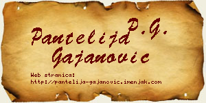 Pantelija Gajanović vizit kartica